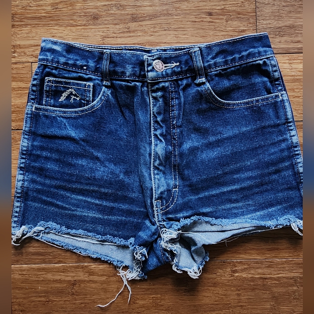 Jordache Dark Blue Distressed Denim Shorts